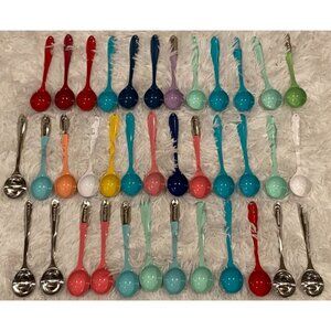 LOT OF 37 DAVIDs Tea Loose Leaf Tea Measuring Scoop Spoon Stainless Steel Colour